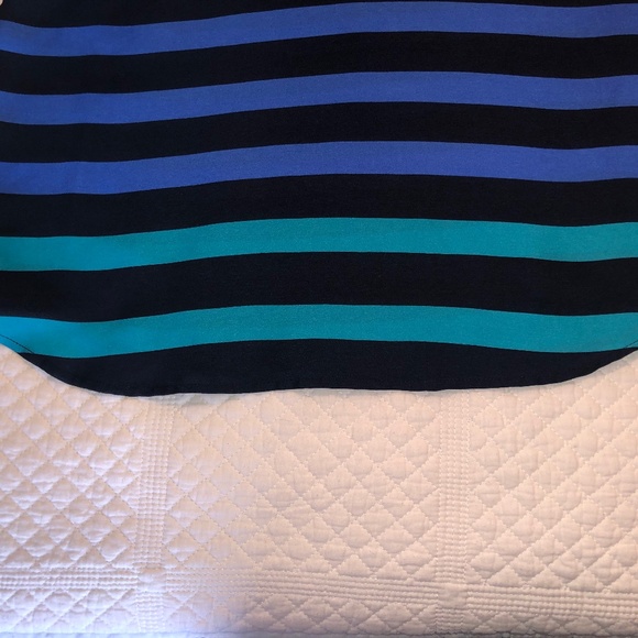 SLEEVELESS STRIPED COLLARED BLOUSE🖤💙💚 - Picture 3 of 4